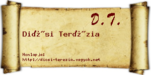 Diósi Terézia névjegykártya